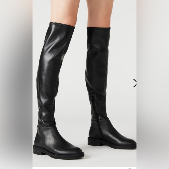 STEVE MADDEN LEZA BLACK BOOTS - Picture 1 of 8
